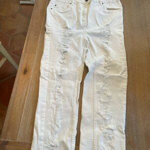 JUNIORS Zara Cream Denim Pants